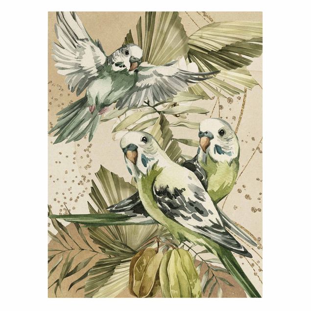 Prints green Tropical Birds - Green Budgerigar