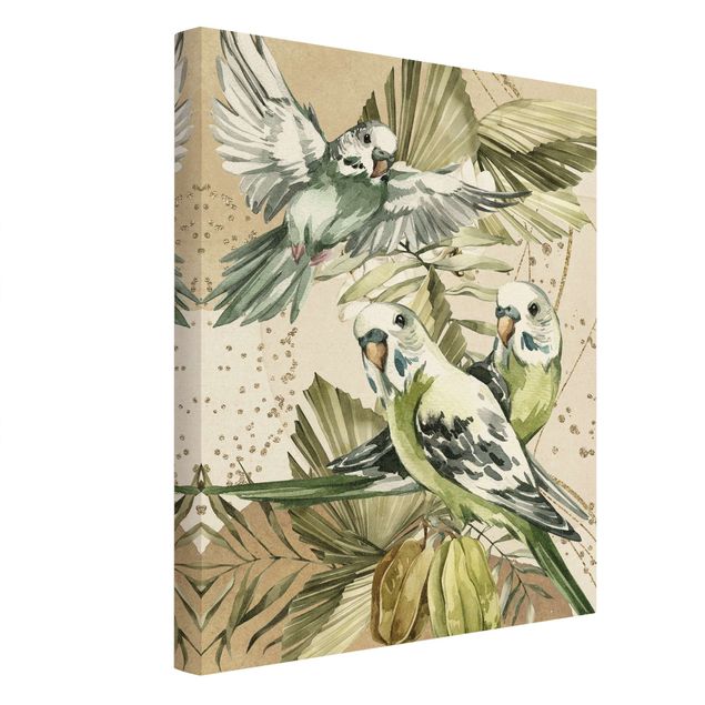 Prints Tropical Birds - Green Budgerigar