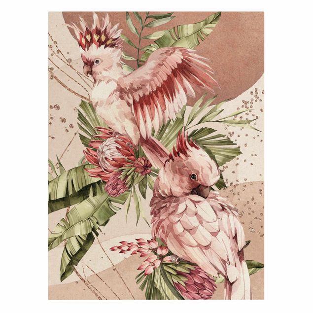 Prints Tropical Birds - Pink Cockatoes