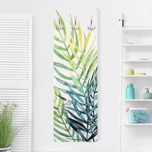 Wall mounted coat rack flower Tropical Foliage - Palme
