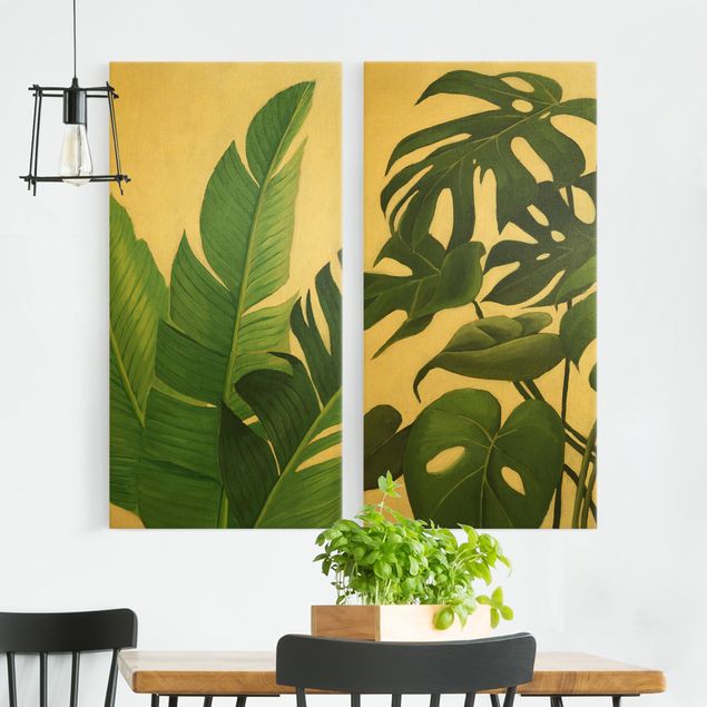 Landscape canvas prints Tropical Foliage Duo