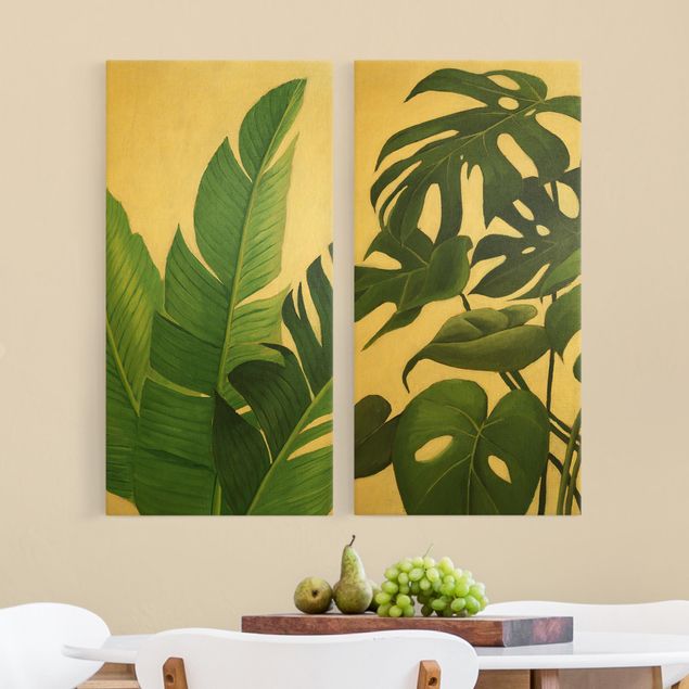 Prints modern Tropical Foliage Duo