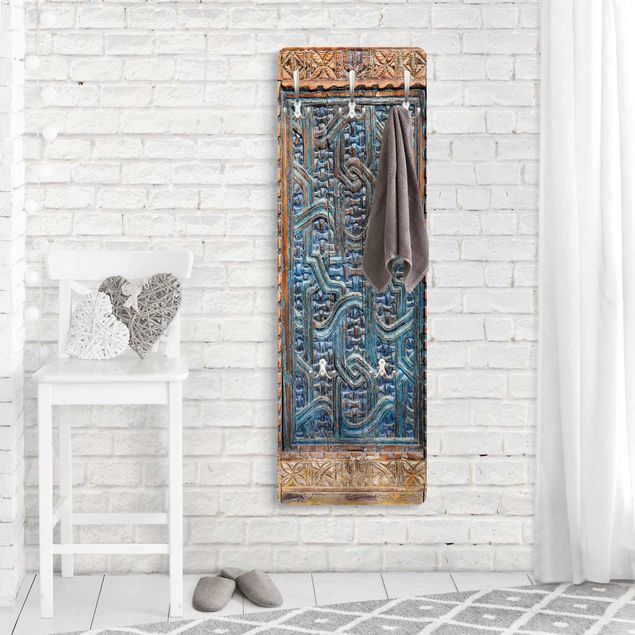 Wall mounted coat rack patterns Door With Moroccan Carving