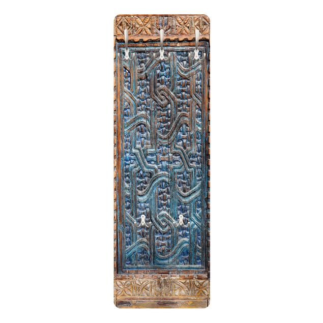 Wall coat rack Door With Moroccan Carving