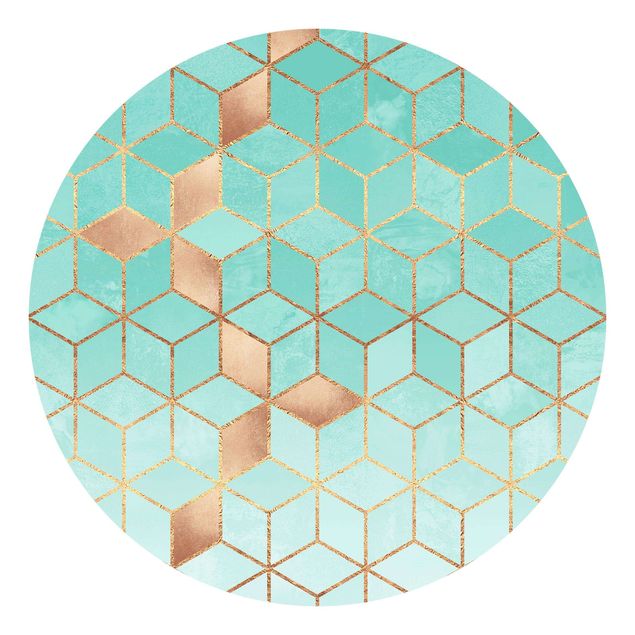 Wallpapers patterns Turquoise White Golden Geometry