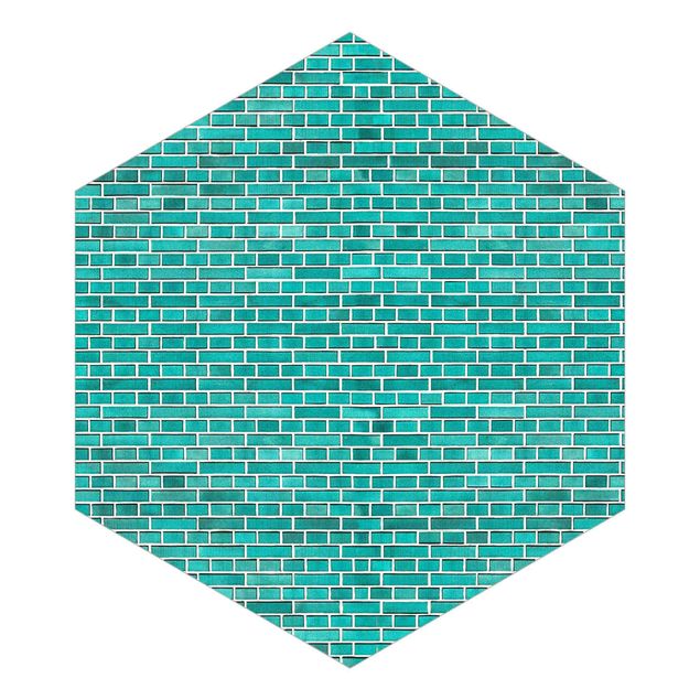 Wallpapers turquoise Turquoise Brick Wall