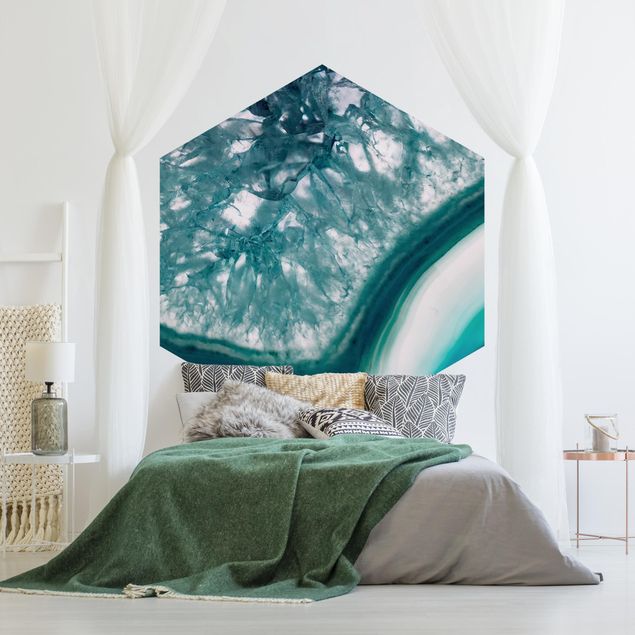 Wallpapers modern Turquoise Crystal