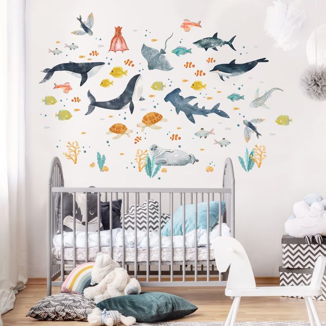 Aquarium wall stickers Underwater world with fishes
