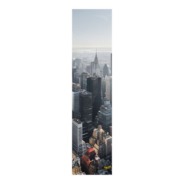 Sliding panel curtains architecture and skylines Upper Manhattan New York City