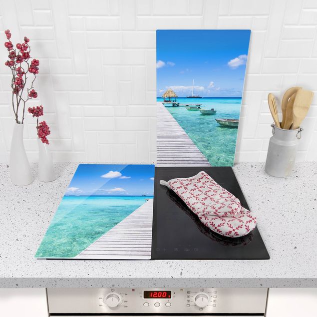 Stove top covers flower Tropical Vacation
