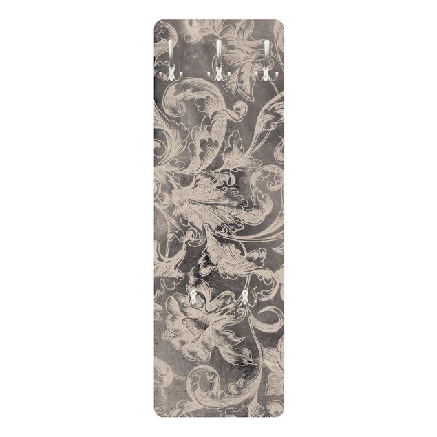 Coat rack grey Withered Flower Ornament I