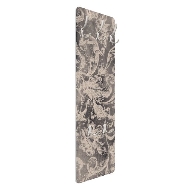 Wall mounted coat rack Withered Flower Ornament I