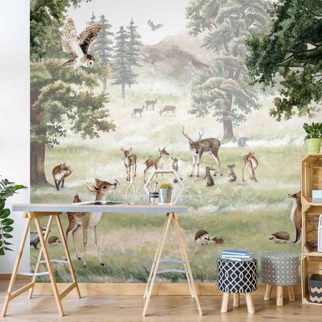Wallpapers animals Gathering of forest animals
