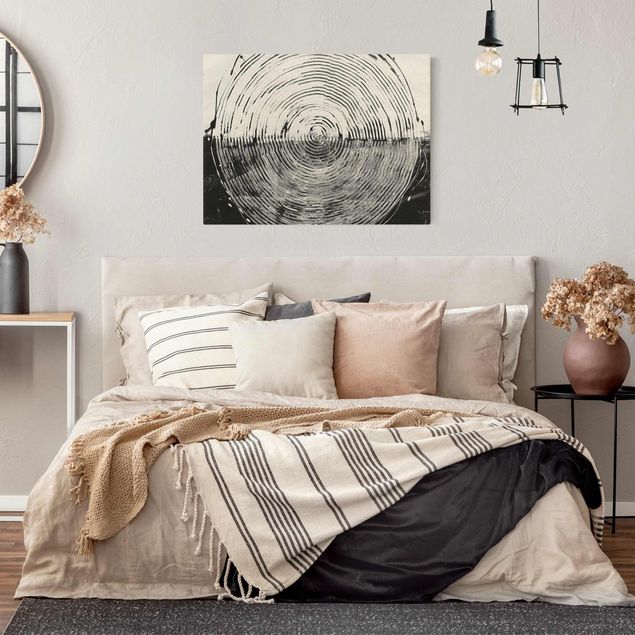 Abstract canvas art Fusion Black And White