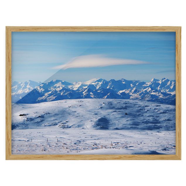 Contemporary art prints Snowy Mountain Landscape