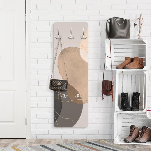 Wall mounted coat rack Playful Impression In Beige