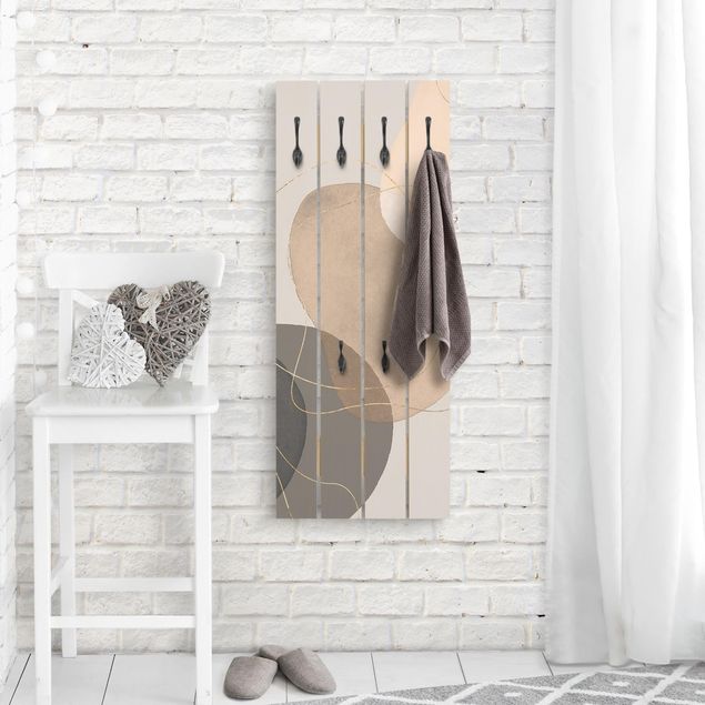 Shabby chic clothes rack Playful Impression In Beige