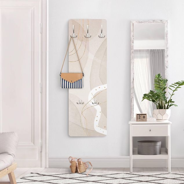 Wall coat rack Playful Impression With White Line
