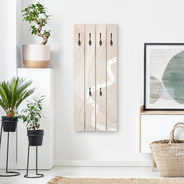 Coat rack patterns Playful Impression With White Line