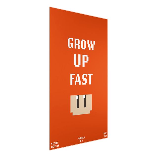 Red art prints Video Game Grow Up Fast In Red