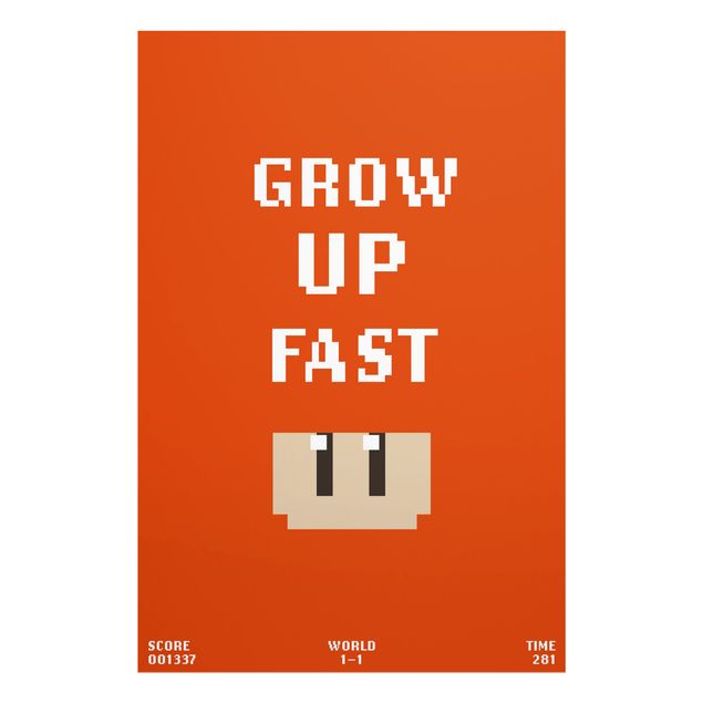 Prints Video Game Grow Up Fast In Red