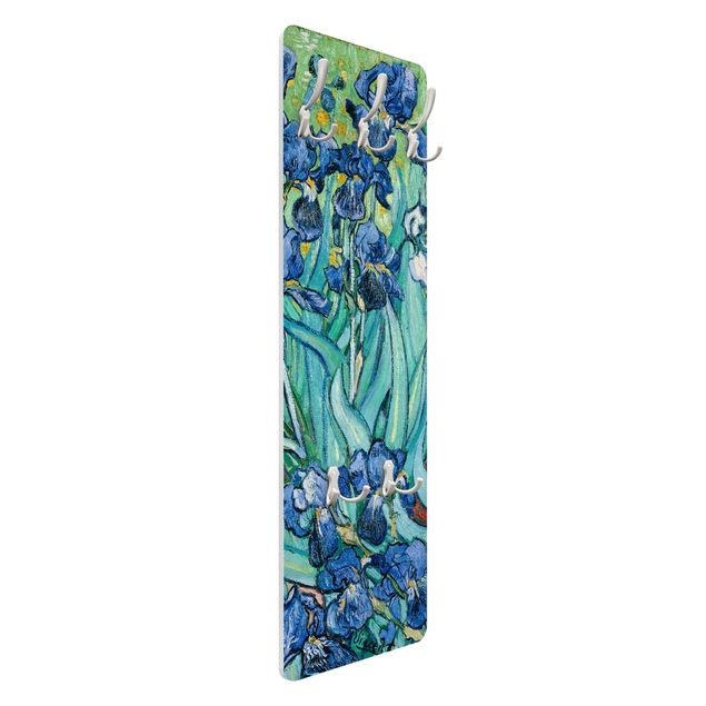 Wall mounted coat rack flower Vincent Van Gogh - Iris