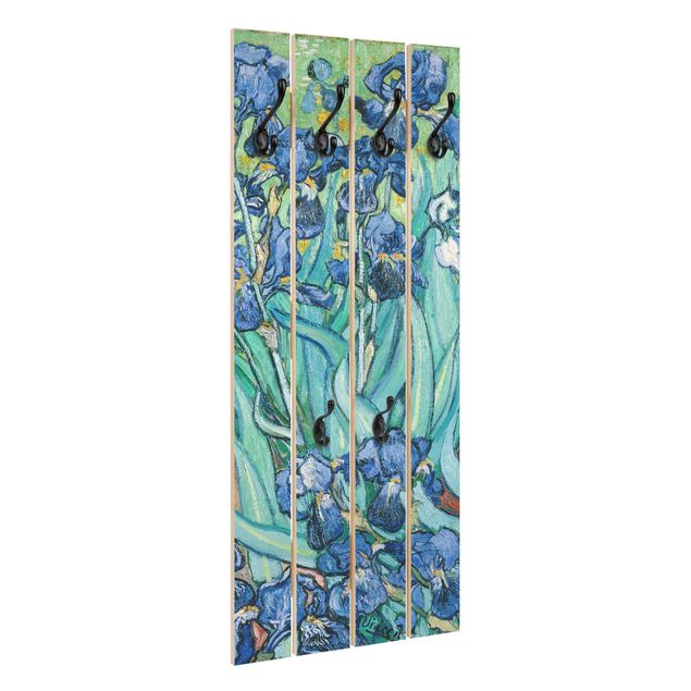 Wall mounted coat rack flower Vincent Van Gogh - Iris