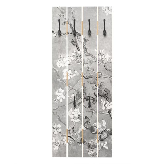 Art style Vincent Van Gogh - Almond Blossom Black And White