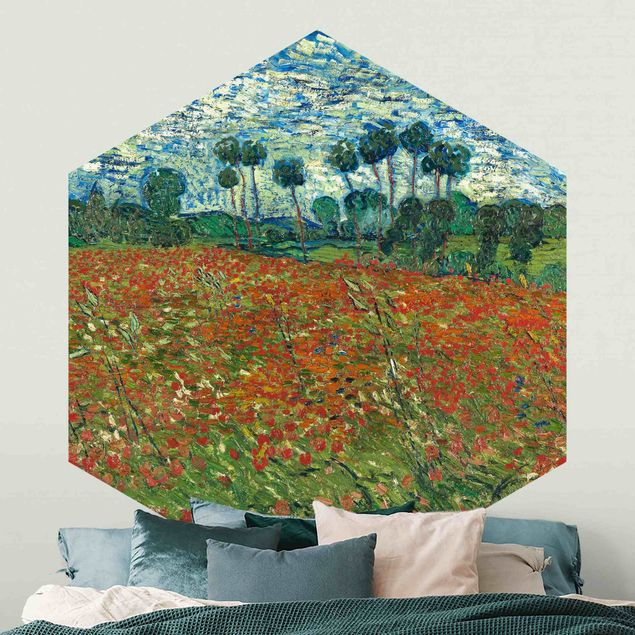 Pointillism Vincent Van Gogh - Poppy Field