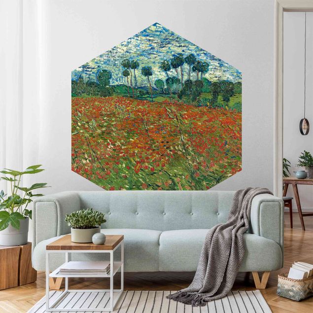Impressionist art Vincent Van Gogh - Poppy Field