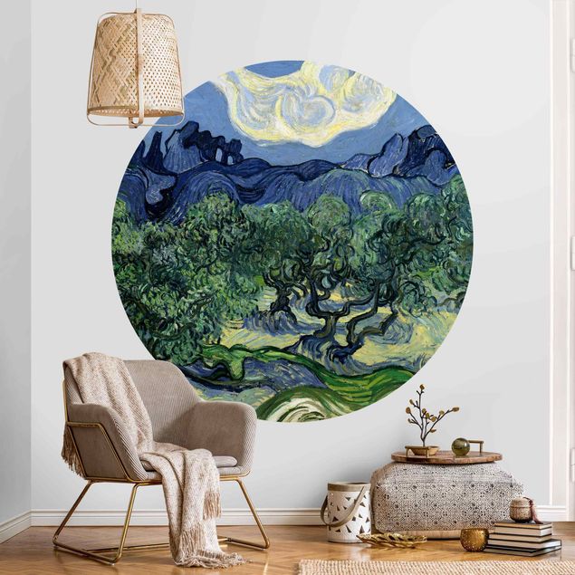 Pointillism art Vincent Van Gogh - Olive Trees
