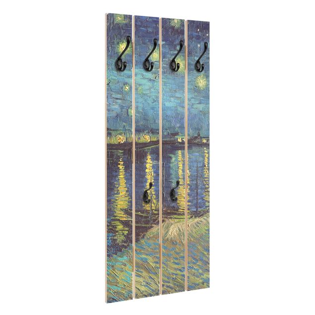 Wall mounted coat rack architecture and skylines Vincent Van Gogh - Starry Night Over The Rhone