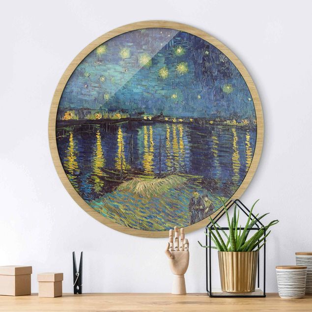 Pointillism Vincent Van Gogh - Starry Night Over The Rhone