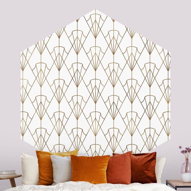 Geometric shapes wallpaper Vintage Art Deco Pattern Arrows XXL