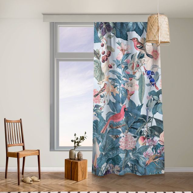 made to measure curtains Vintage Collage -  Bird Species