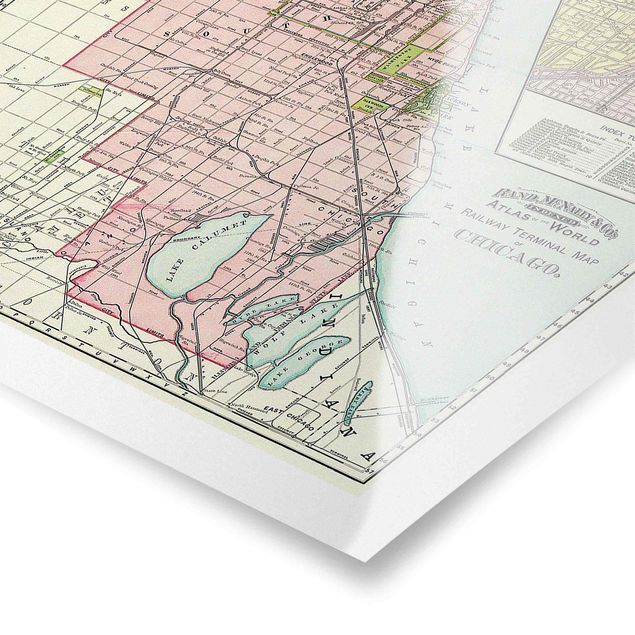Andrea Haase Vintage Map Chicago