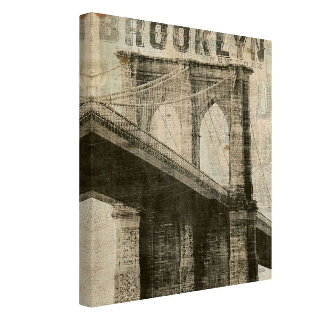 Retro prints Vintage NY Brooklyn Bridge