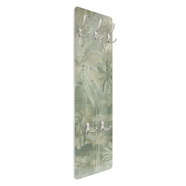 Wall coat rack Vintage Palm Trees with Texture