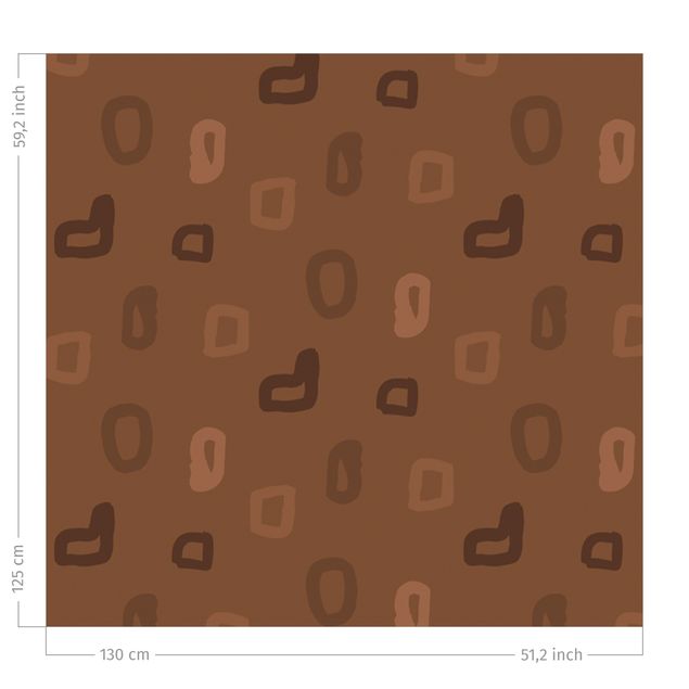 Modern Curtains Vintage Dots - Fawn Brown