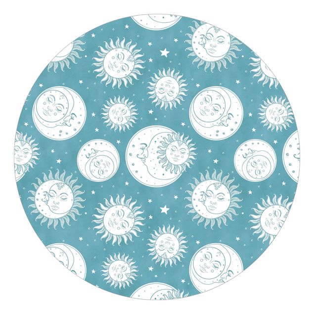 Contemporary wallpaper Vintage Sun, Moon And Stars