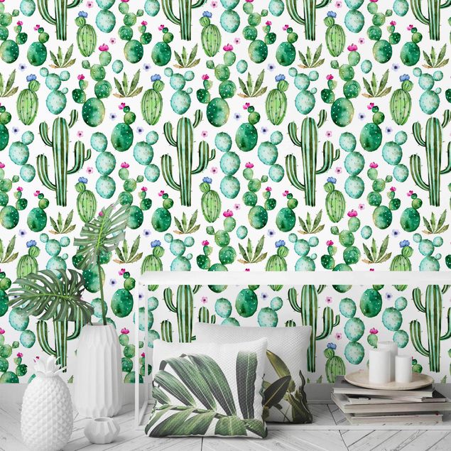 Wallpapers flower Watercolour Cactus