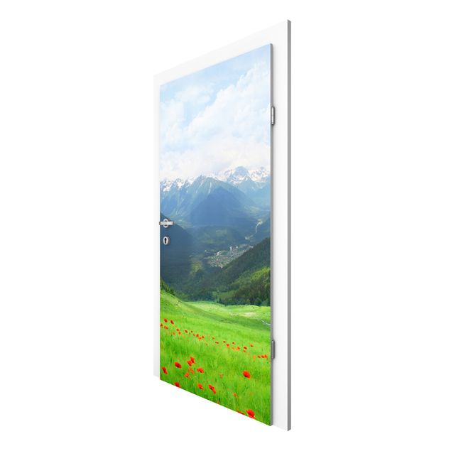 Door Wallpapers flower Alpine Meadow