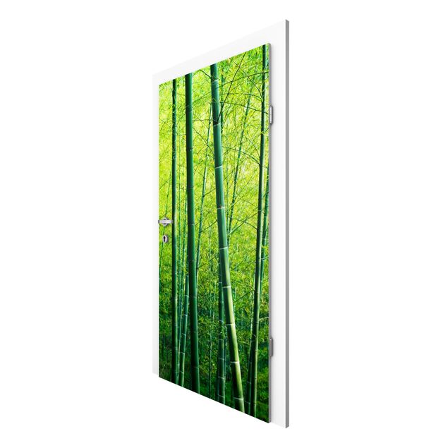 3d door wallpaper Bamboo Forest