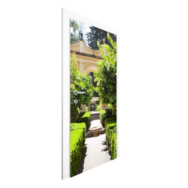 Door Wallpapers landscape Garden Path In The Alhambra
