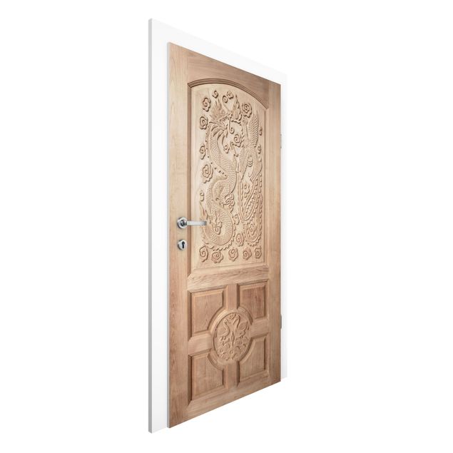 Door Wallpapers wood Carved Asian Wooden Door From Thailand