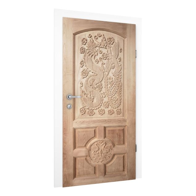 Kitchen Carved Asian Wooden Door From Thailand