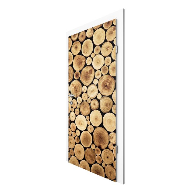 Wood panel wallpaper Homey Firewood