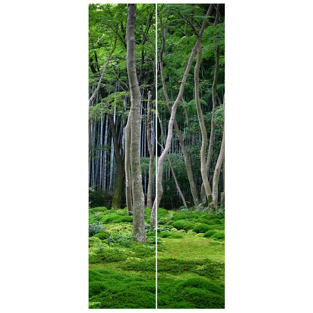 Door Wallpapers forest Japanese Forest