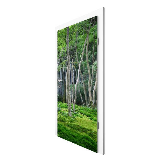 Door Wallpapers landscape Japanese Forest