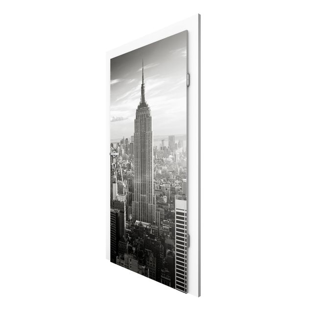 Black and white aesthetic wallpaper Manhattan Skyline